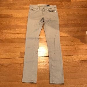 AG Cigarette Leg Jean Light Grey